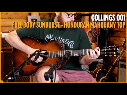 Collings 001 Mh SB - Ebony - Full-Body Sunburst image 12