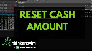 how to reset or change amount in TOS paper trading account