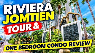 RIVIERA NEAR JOMTIEN BEACHFRONT FULL TOUR & ONE BEDROOM CONDO REVIEW 15,000 BAHT