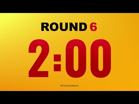 Boxing Timer 🔴 2 minute x 6 Rounds with 1 minute Breaks 🥊 (No Music)