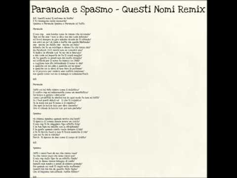 Paranoia Feat Spasmo - Questi Nomi Remix