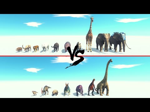 Modern Mammals Faction Vs Herbivore Dinosaurs Faction ARBS | Animal Revolt Battle Simulator
