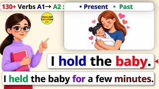 Improve English: Present & Past Tense Verbs in Sentences A1 / A2.
