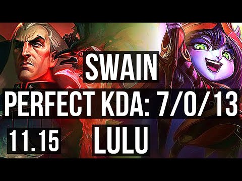 SWAIN & Caitlyn vs LULU & Kai'Sa (SUPPORT) | 7/0/13, 900+ games, Godlike | BR Diamond | v11.15