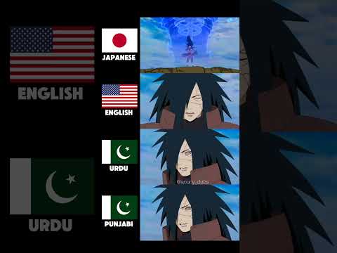 Madara "this is not power of your creation" in 4 languages #meme #naruto #madara