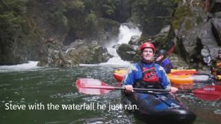 preview picture of video 'Kayakers run Twin Falls on Lynn Creek, North Vancouver BC, 10 March 2012'