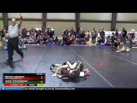 True Beginner Intermediate 53-55 Emmie Tomaszewski Dragons Wrestling Club Vs Bryson Drennen Grindh