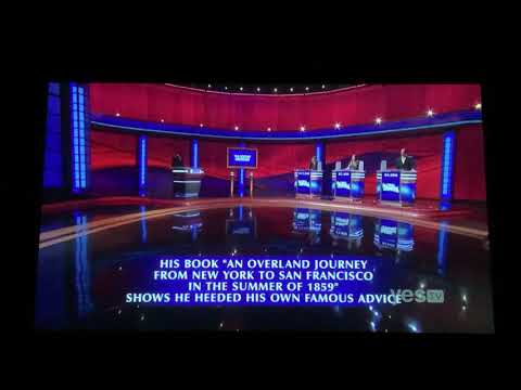Final Jeopardy, “19th Century Americans” - Emily Sands Day 3 (5/3/21)