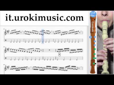 Lezioni di Flauto Dolce G. Sia Elastic Heart Parte#1 Melodia Tutorial Spartito Imparare Insegnante