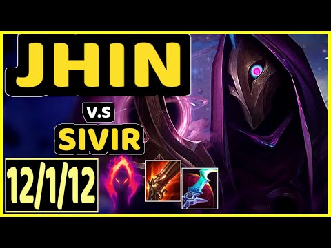 YUUKI60 (JHIN) vs SIVIR - 12/1/12 KDA BOTTOM ADC GAMEPLAY - EUW Ranked DIAMOND