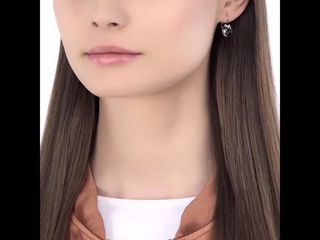 Vídeo relacionado con Swarovski Pendientes Bella V, Talla redonda, Tono dorado, Baño tono oro rosa