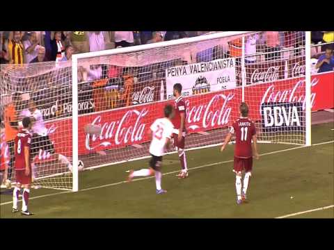 Valencia vs Sevilla Gol Victor Ruiz 3-1 Jornada 5 2013/2014 - AllGoalsLFP