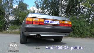 Video: FOX Edelstahl Sportauspuff-Komplettanlage ab Kat Audi 100 Typ C3 quattro