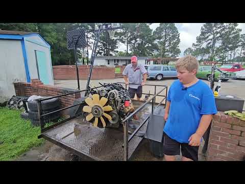 Junkyard engine cleaning