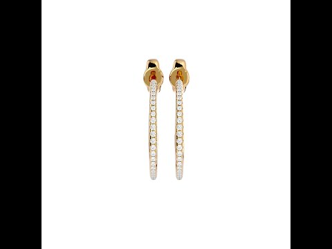 Cercei Aur Timeless Hoop Aur 18k Pure Diamonds - Diana