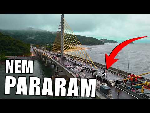 Extra... mesmo com a chuva, a ponte de Guaratuba já está sendo preparada