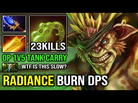 BRUTAL AoE Burn DPS -48% Slow Nasal Goo 1v5 Tank Carry Bristleback 885 GPM Dota 2