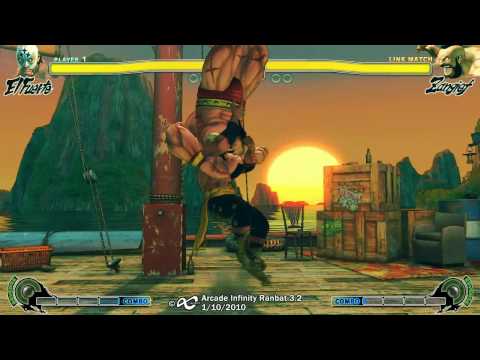 Arcade Infinity SF4 Ranbat 3.2 - Top 8 Kai (EL) vs JoeDubbs (ZA)
