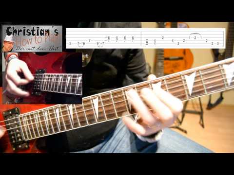 How to Play Foofighters WHEELS Tabs Akkorde E Gitarre Hauptriff Tutorial Lernen [HD] Deutsch