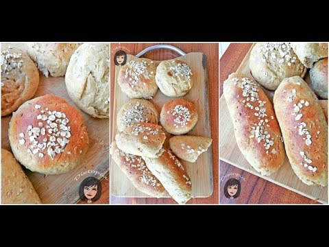 عيش شوفان فينو و كايزر مغذي و صحي جدا للاطفال و الدايت - Oat & Whole Wheat Flour Bread Video