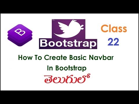 How to Create Basic Navbar In Bootstrap Telugu 22 I Bootstrap Tutorials I Bootstrap Basics