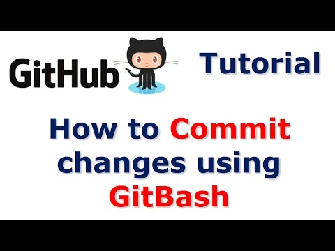 Github Tutorial How To Commit Changes Using Git Bash Video 7