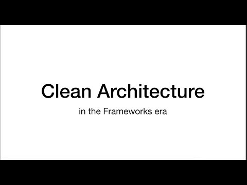 Clean Architecture, in the frameworks era