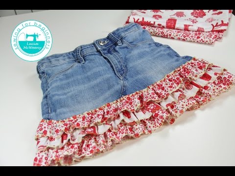 Upcycle your old jeans and make a skirt