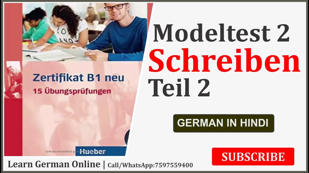 Zertifikat B1 Modellsatz | Modelltest-2 | Schreiben Teil-2 | German Writing Exam | Goethe Zertifikat