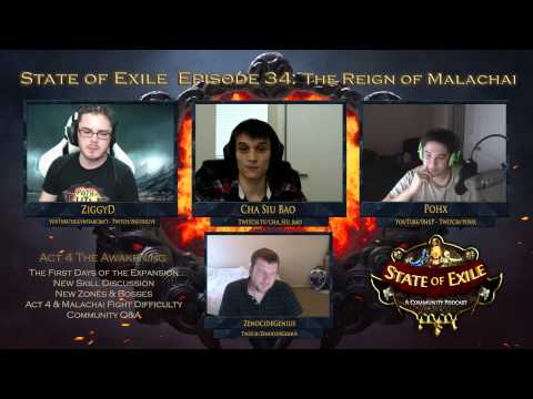 State of Exile Podcast EP:34 feat. Cha Siu Bao - Act 4 Balance, New Skills & Tempest League