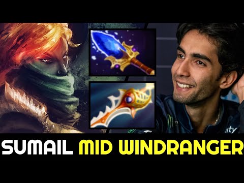 SUMAIL Mid Windranger — Godlike with Scepter + Divine Rapier Build 7.28 Dota 2