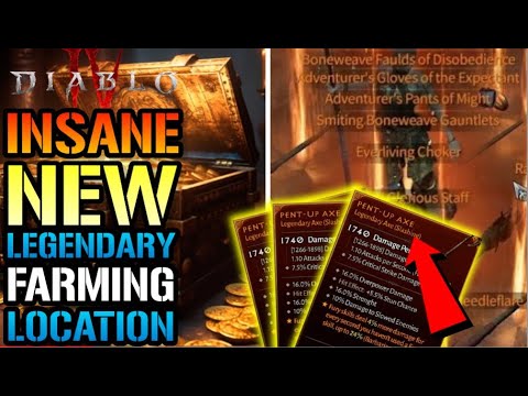 Diablo 4: Insane NEW Solo LEGENDARY, GOLD & XP Farming LOCATION! Easy Sacred Legendary (Farm Guide)