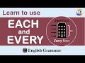 EACH or EVERY - Which should I use? (English grammar)