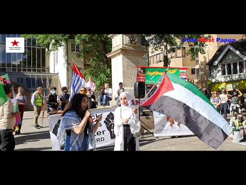 West Papuan Solidarity for Palestinian  on Oxford Unity March 2020