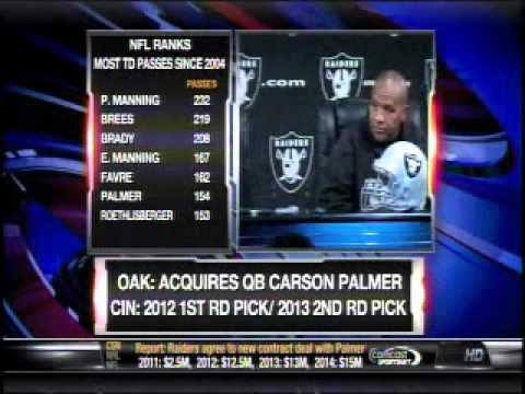 Hue Jackson Introduces Carson Palmer PT 1