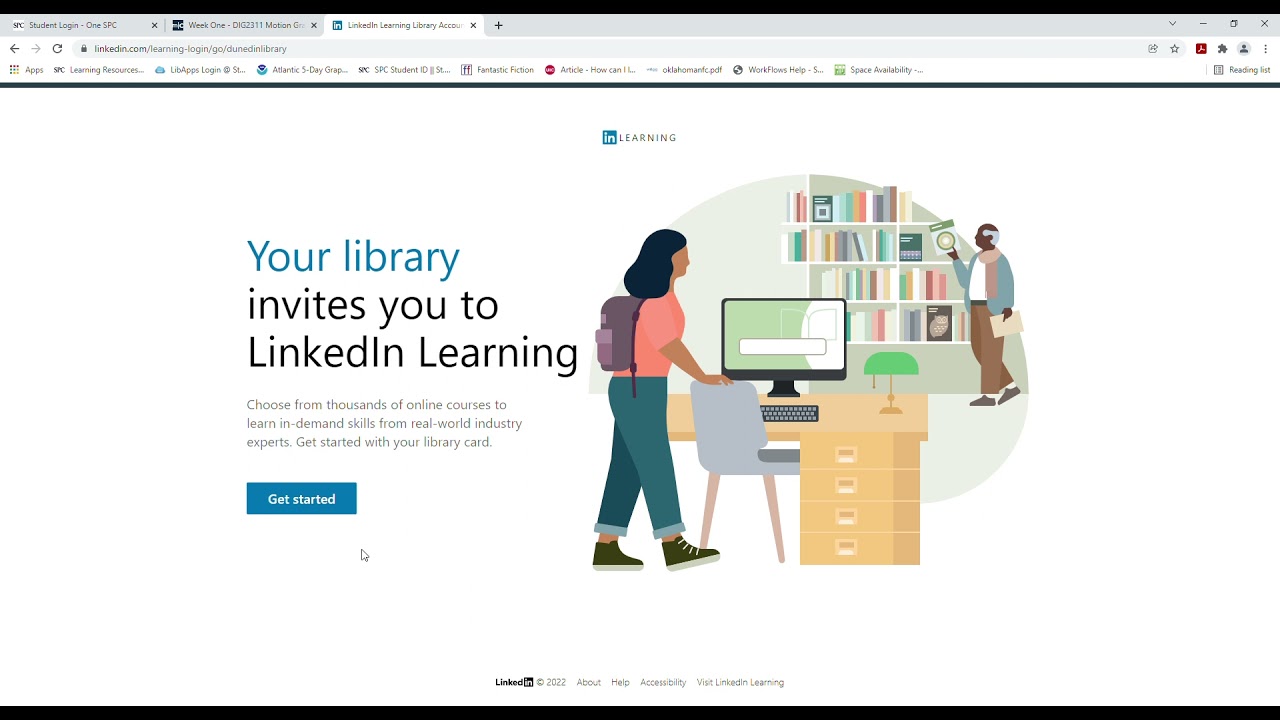 Accessing LinkedIn Learning via Dunedin Library
