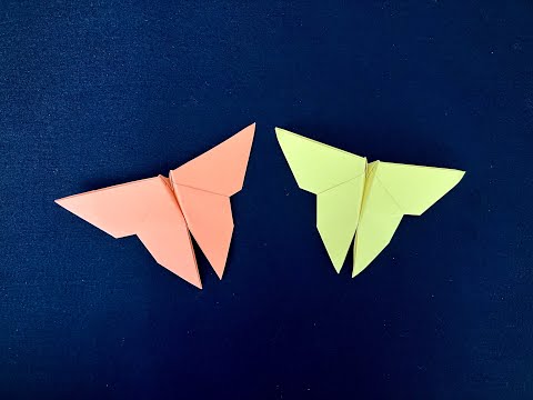 Schmetterling einfach falten mit Papier 🦋 DIY Butterfly 🦋 basteln mit Papier