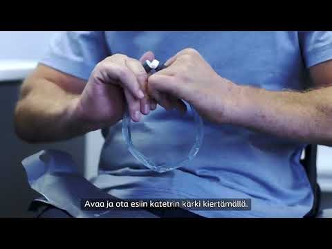 Luja-katetrin käyttö istuen