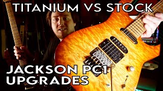 Video thumbnail for Jackson PC1 Guitar Demo - FU Tone Titanium Saddle Upgrade VS Stock Floyd by Jeremy White