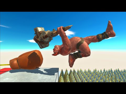 Push up the back with boxing gloves - Animal Revolt Battle Simulator