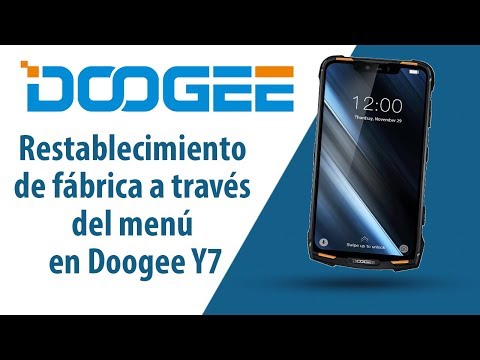 ¿Cómo restablecer datos de fábrica a través del menú en Doogee Y7?