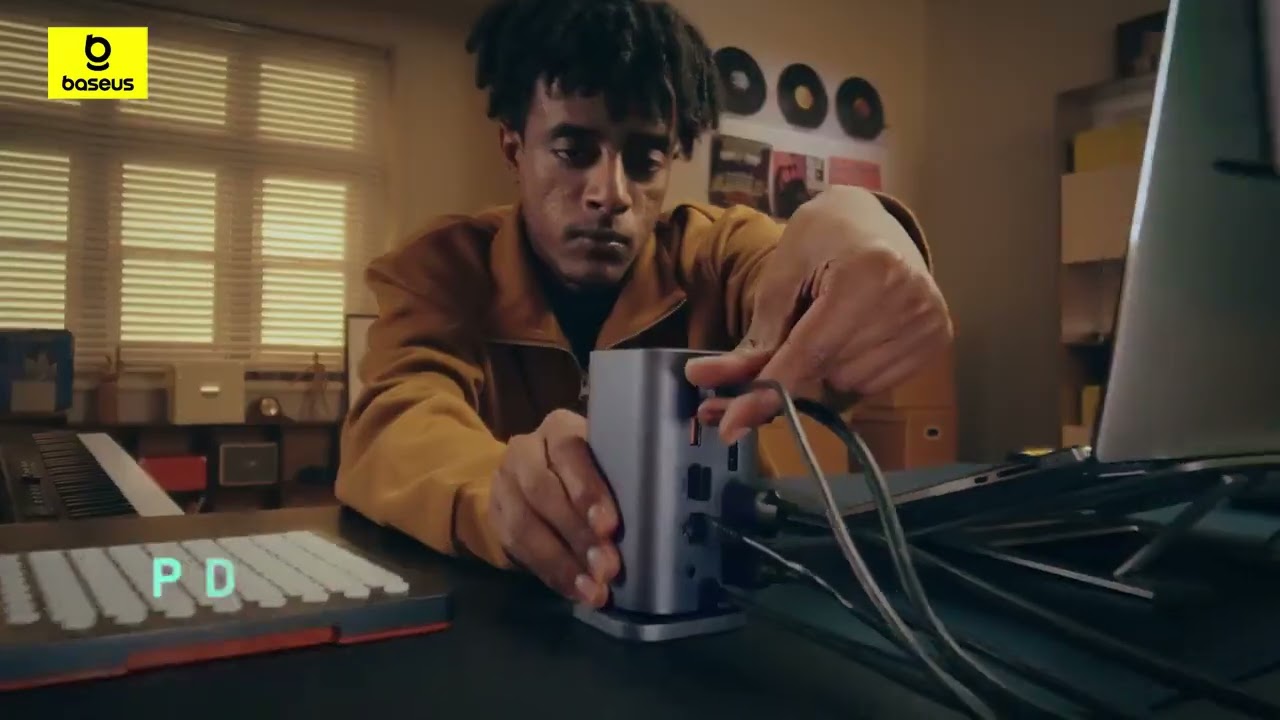 Baseus Docking Station 11 IN 1 USB C to DP 4K@60Hz HDMI Compatible DisplayPort Triple Display RJ45