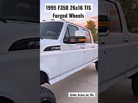 1995 Ford F-350 Lifted on 26x16 Forged TIS Off-road Wheels | 37in Tires #shorts