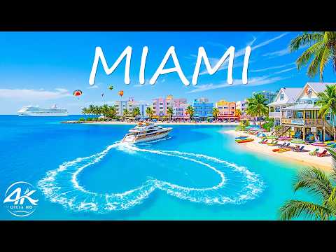 Miami Tropical Paradise in 4K | South Beach, Luxury Yachts & Atlantic Ocean Views