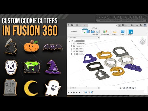How to Make Your Own Halloween Cookie Cutters - 3D Printable - Fusion 360 Beginner Tutorial [2022]