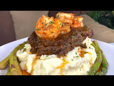 HOW TO MAKE STEAK AND SHRIMP! SURF AND TURF