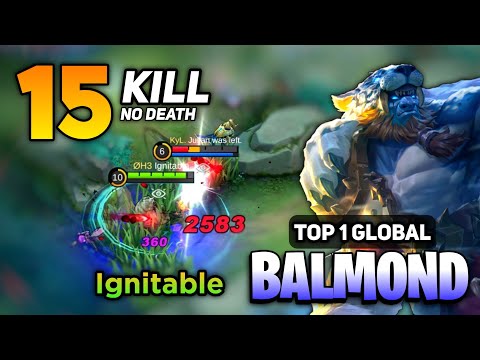 100% IMMORTAL! Balmond Perfect Gameplay [ Top 1 Global Balmond Best Build ] By Ignitable - MLBB