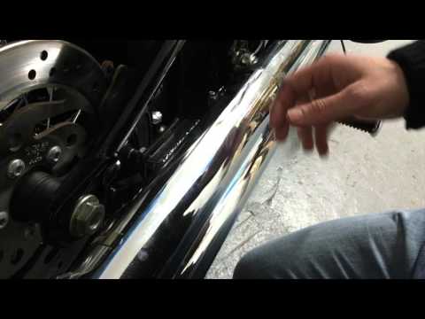 Harley Softail Slim Vance & Hines Big Shots Staggered installation