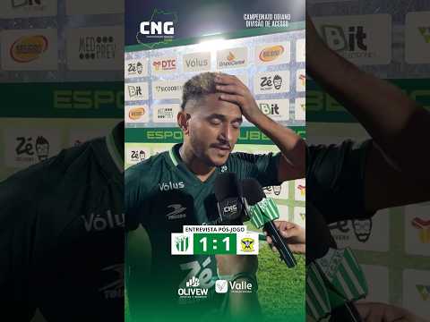 PÓS-JOGO RIO VERDE 1x1 MINEIROS - ENTREVISTA ROGÉRIO (NEYMAR DO NORDESTE) - CAMPEONATO GOIANO 2026