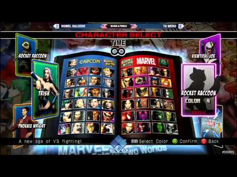 UMVC3 EVO 2015 Pools TA Wero vs Romel Salcedo aka WolfStreet In Progress